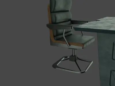 Table and Chair Low-poly 3D model buy