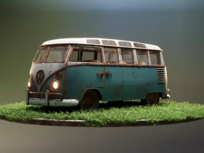 VW Vintage Van Sambabus 3D Model 3D model