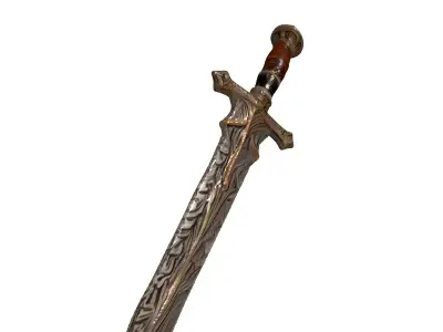Ornate Fantasy Sword GameReady Asset Low-poly 3D model