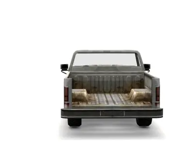 Low Poly Pickup Track - Game Ready Vehicle  Low-poly 3D model