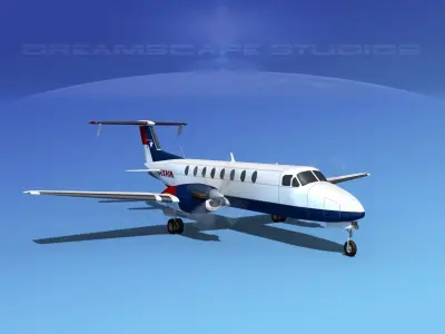 Beechcraft 1900C V18 3D model