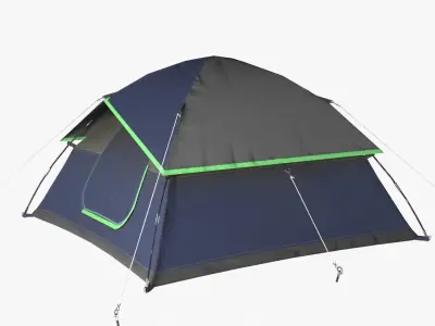 Camping Tent Low-poly 3D model