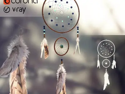 dreamcatcher corona dream catcher 3D model