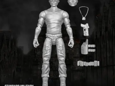 Standard Military Donman art Original 3D full action figure 3D print model