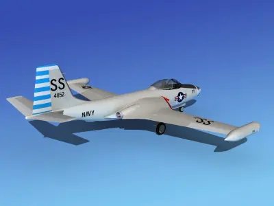 McDonnell F2H4 Banshee V11 3D model