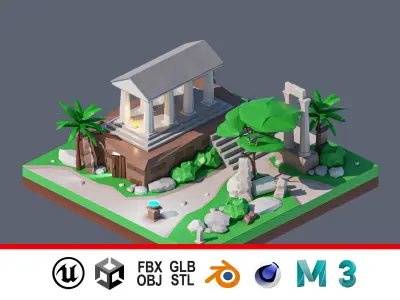 land 24A Low-poly 3D model