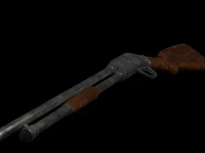 Shotgun Whinchester 1200 defender Low-poly 3D model