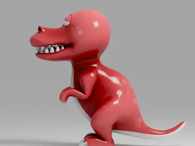 3D Dinosaur cartoon 4 3D model