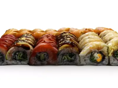 Sushi set 3D scan 3D model