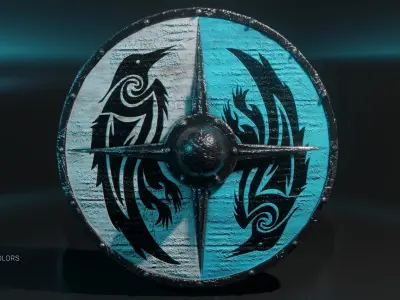 Viking Shield Low-poly 3D model