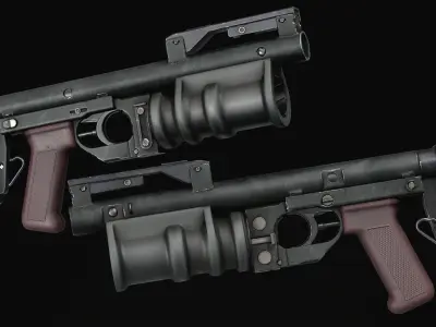 PBR Russian RGM-40 Kastet and GP-25 Grenades Low-poly 3D model