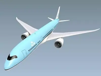 Boeing 787-9 lowpoly airliner Low-poly 3D model