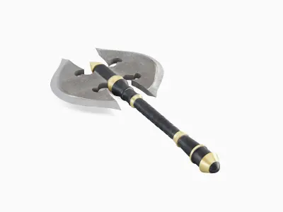 Stylized War Axe 01 Low-poly 3D model