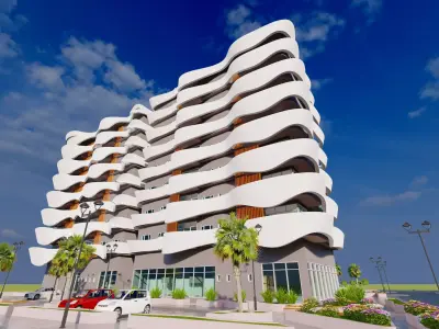 Commercial Residential Building CRB9 3D model