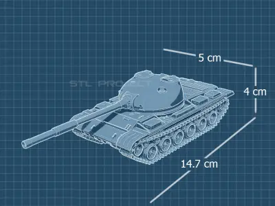 Tank T-54 Free 3D print model