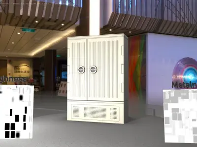 Electrical Distribution Cabinet 116 Low-poly 3D model