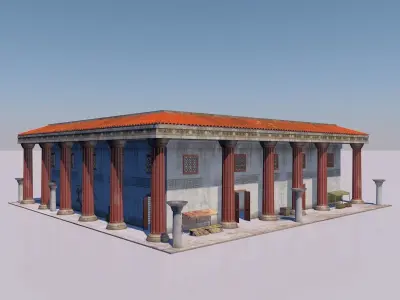 Greek classic house 3D model