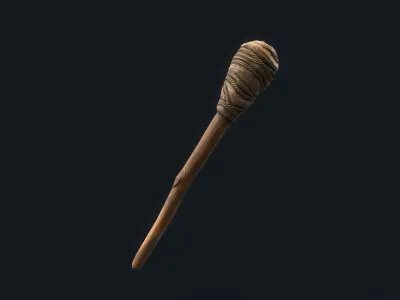 Torch Wood Low-poly 3D model