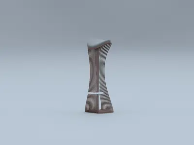 Modern Elegant Bar Stool 3D model