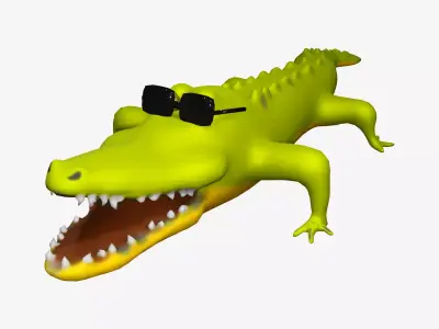 Crocodile Cartoon  3D model