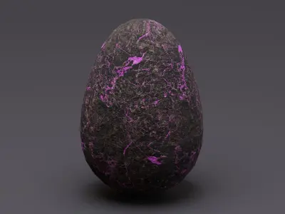 Creature egg Low-poly 3D model