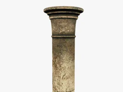 Column stone Low-poly 3D model