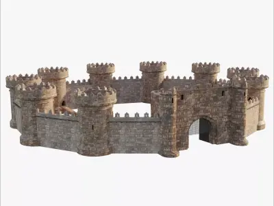 Medieval Castle Build Pack Low-poly 3D model