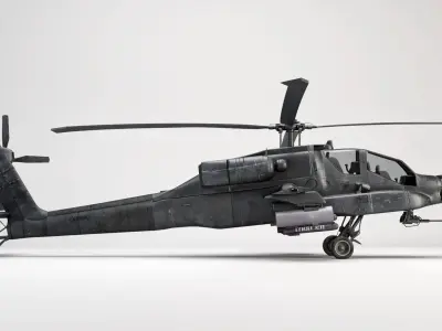 AH-64 Apache Helicopter 3D model