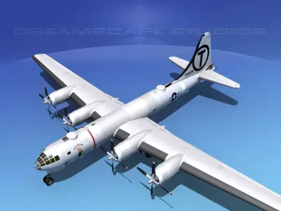 Boeing B-29 Superfortress Mermaid Maryanne 3D model