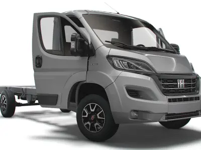 Fiat Ducato Chassis Truck SCab 4035WB HQInterior 2023 3D model