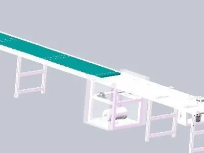 Line roller conveyor 3D model