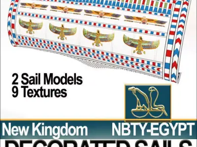 Ancient Egypt NK Decorated Sails 3D model