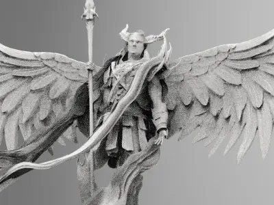 Angel warrior Stylized collection 3 3D model