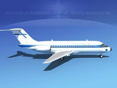Douglas DC-9-15 Finnair 3D model