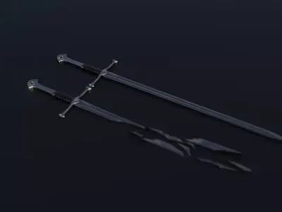 High quality Narsil sword 3D model