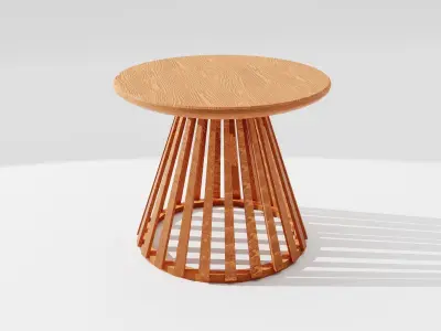 Round Center Table with Circular Base Free 3D model