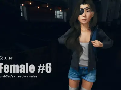 AhabDev Characters Female n6 Low-poly 3D model