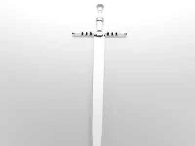 Witcher sword Low-poly 3D model