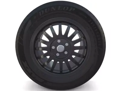 Generic Dark Alloy Wheel 3D model