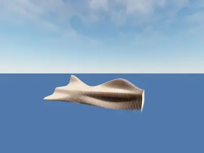 Parametric bench sofa 3D model