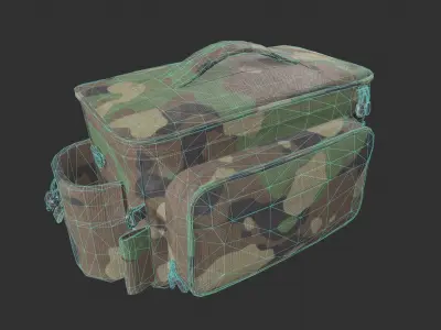 Outdoor Gear Bag Low-poly 3D model