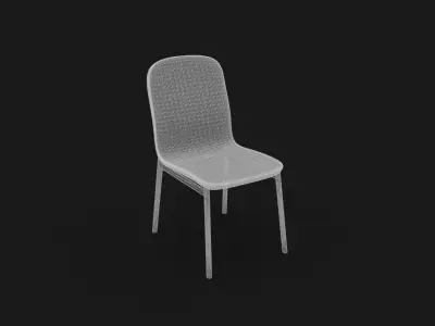 Modern Simplistic Chair and Table Free 3D model