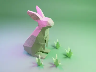 Low Poly Rabbit Free low-poly 3D model