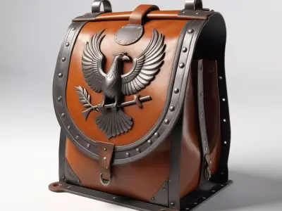 Eagle Crest Medieval Leather Satchel 3D model