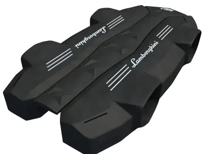 Black Engine Cover 3D 61 3D model