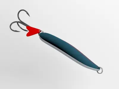 Fishing spoon swing bait 3D model