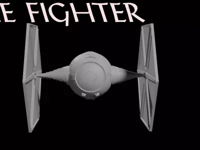 tie fighter from star wars Low-poly 3D model