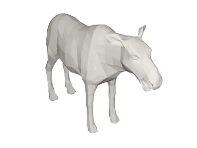 Mosse Wild animal Low-poly 3D model