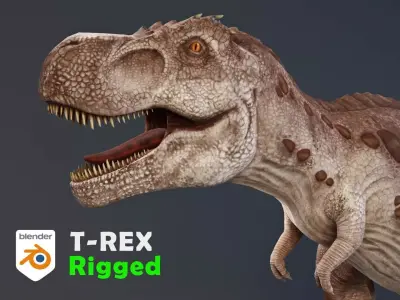 Tyrannosaurus rex rigged 3D model