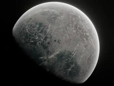 Planet Space Ready to game  Low-poly 3D model 10